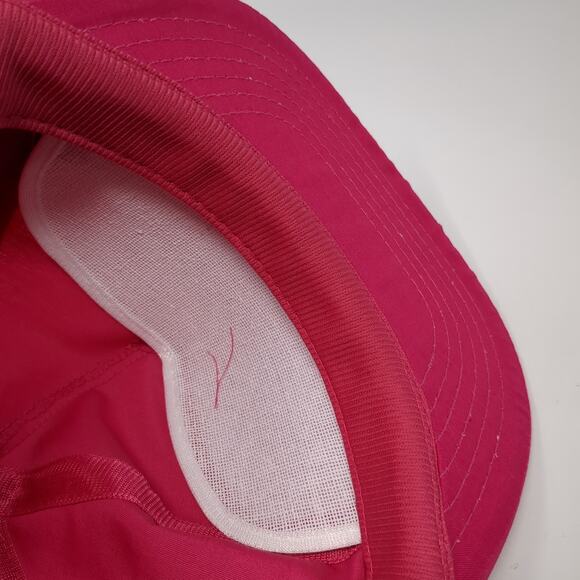 San Diego Slideback Rope Hat Pink One Size Adjustable Vent Holes Outdoor Vintage - Picture 8 of 9